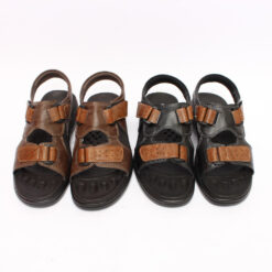 발자국 투톤 벨크로 쿠션샌들 (9)