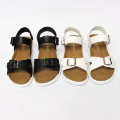 브라운 투벨트 쿠션 여성샌들 (6cm) (9)