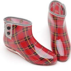 보생 체크 여우화 단추장화 (5)